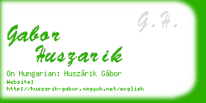 gabor huszarik business card