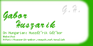 gabor huszarik business card